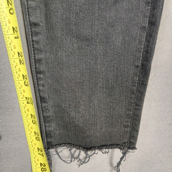 Mother Jeans Women's 26‎ Faded Black Looker Ankle Fray Distressed Stretch - Picture 5 of 9